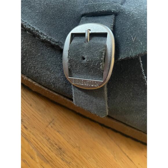 BIRKENSTOCK Buckley clog shoes Suede Leather Navy size EU 42 US 11 narrow/medium - Picture 9 of 11